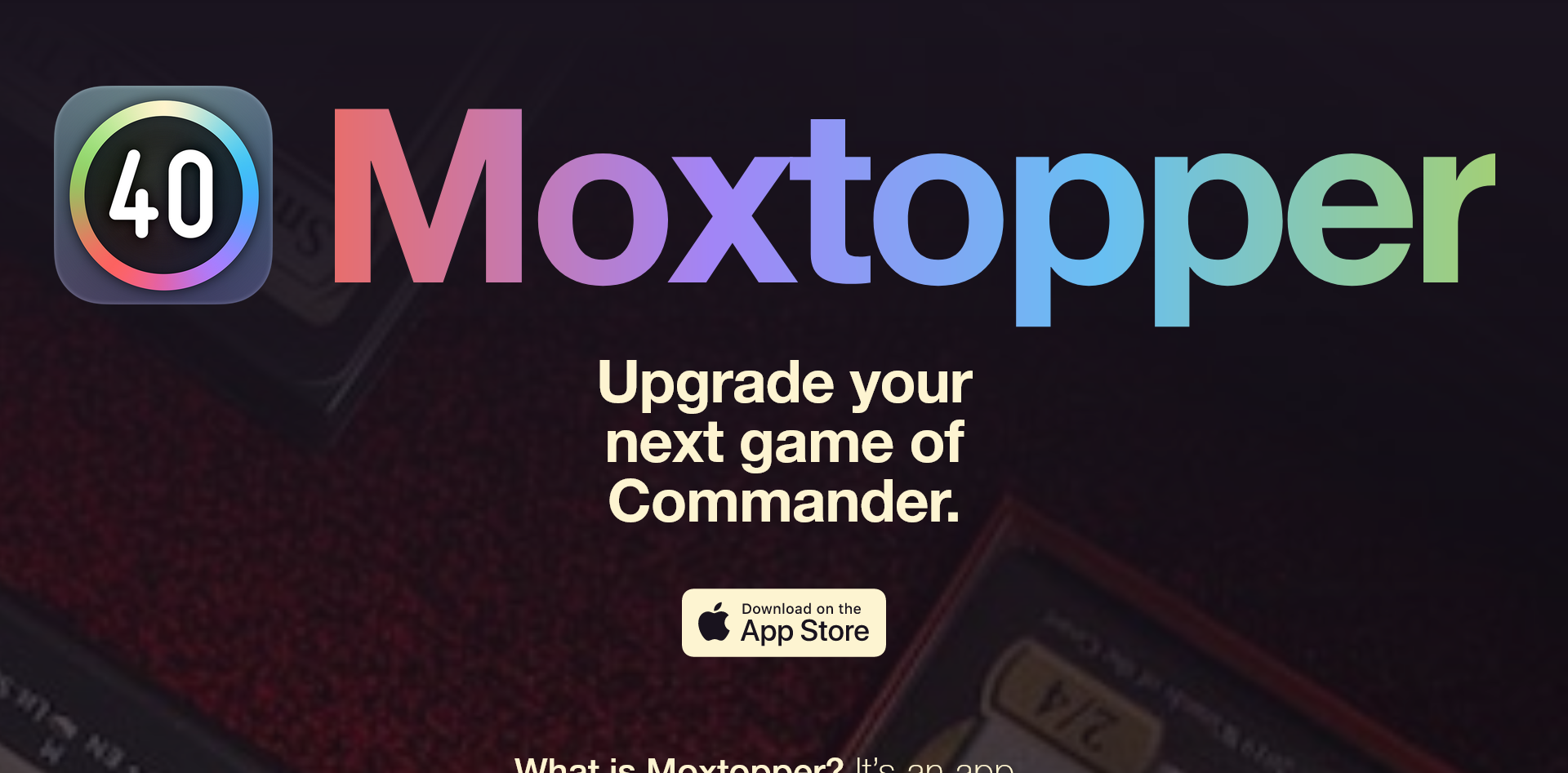 App: Moxtopper - Life tracker app for Commander - MTG Wizardry